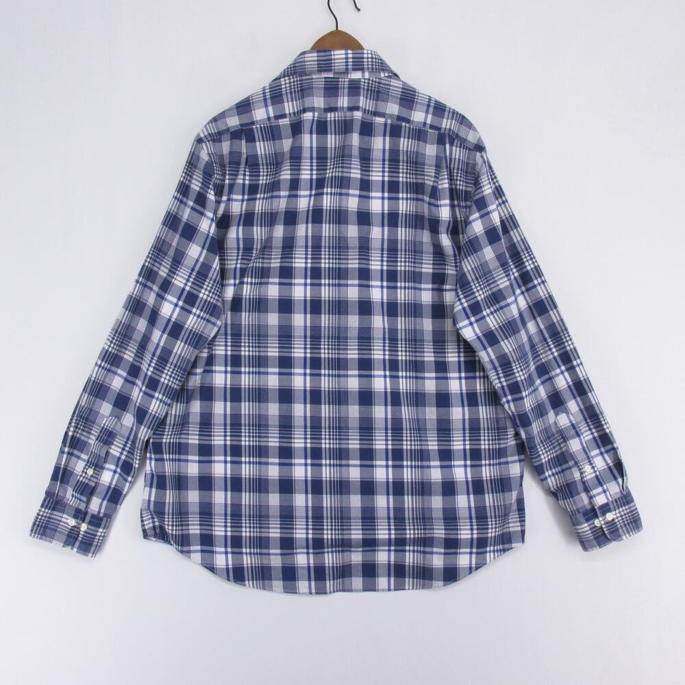 Polo Ralph Lauren Performance Shirt Mens XL Blue Plaid Long Sleeve Stretch - Picture 2 of 8